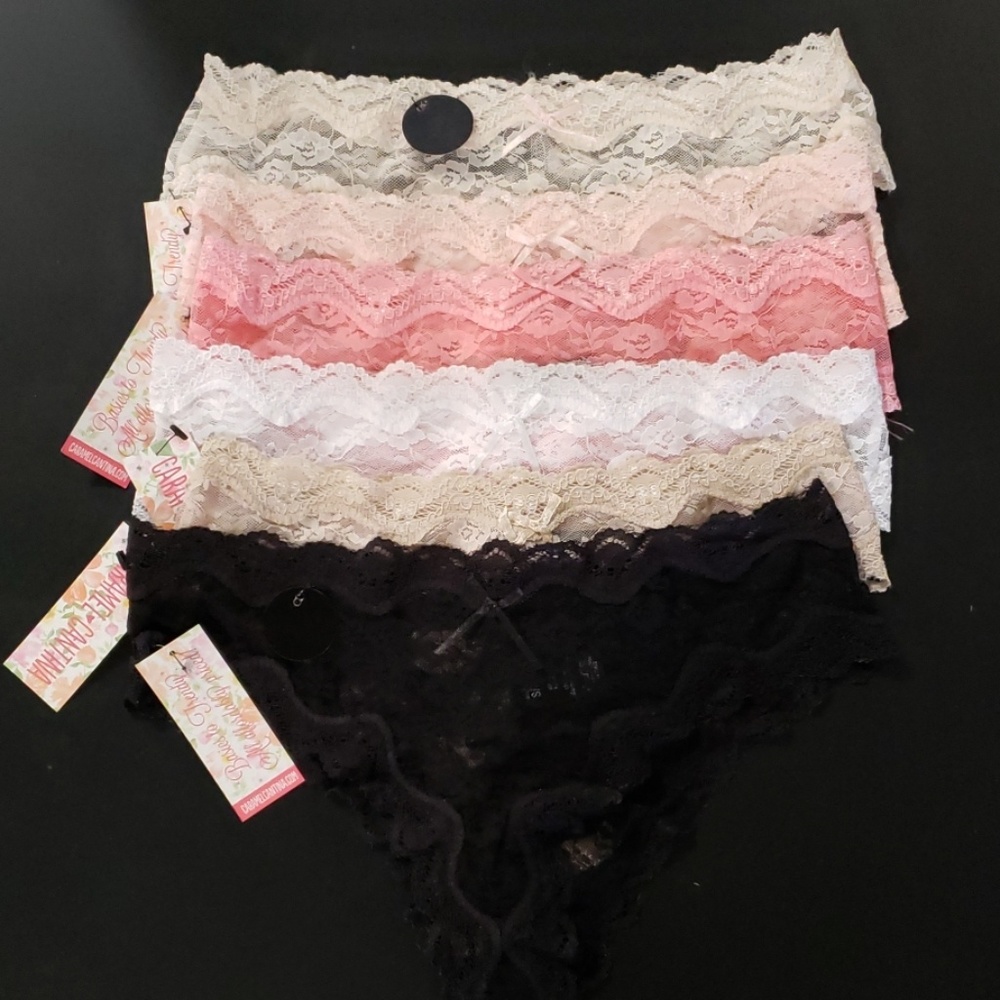 *Sale* 6-Pack Women's Full Lace Tangas NWT EBL7005